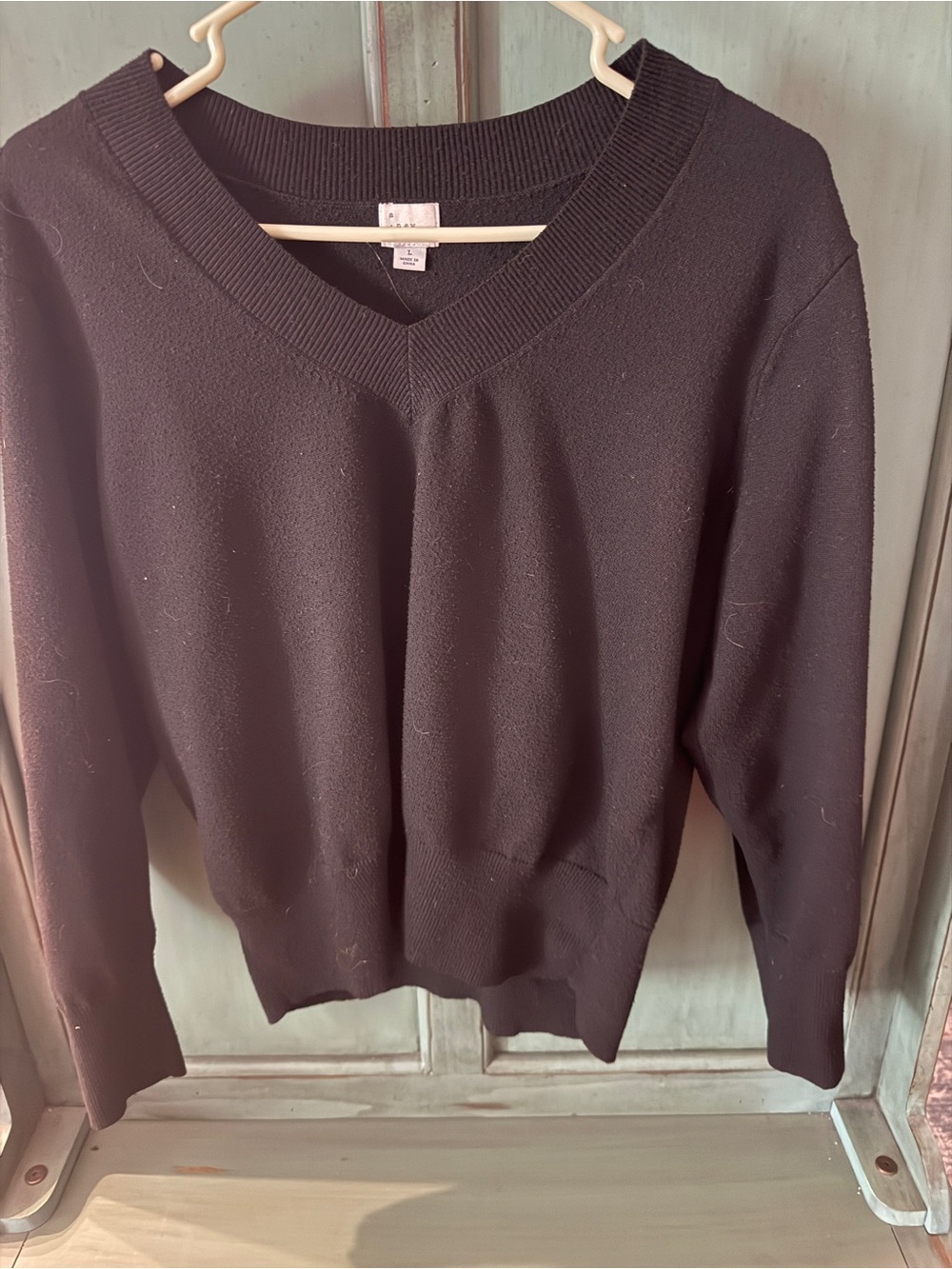 a new day Black V-Neck Women's Sweater